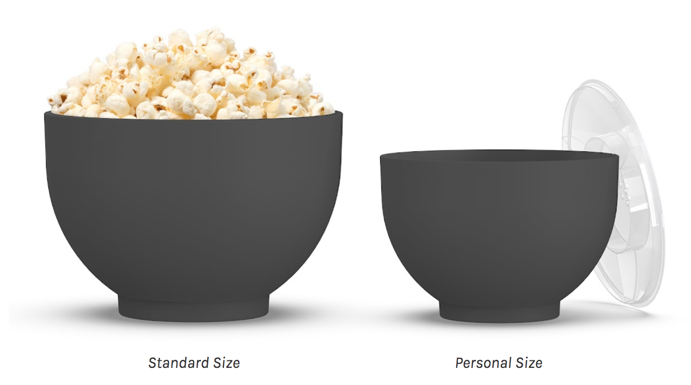 W&P - Personal Size Popcorn Popper - Silicone Reusable Maker: Charcoal