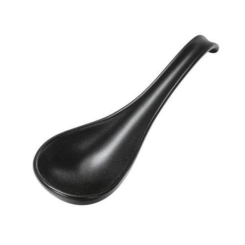 5.9" Porcelain Soup Spoon Black