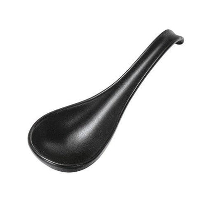 5.9" Porcelain Soup Spoon Black