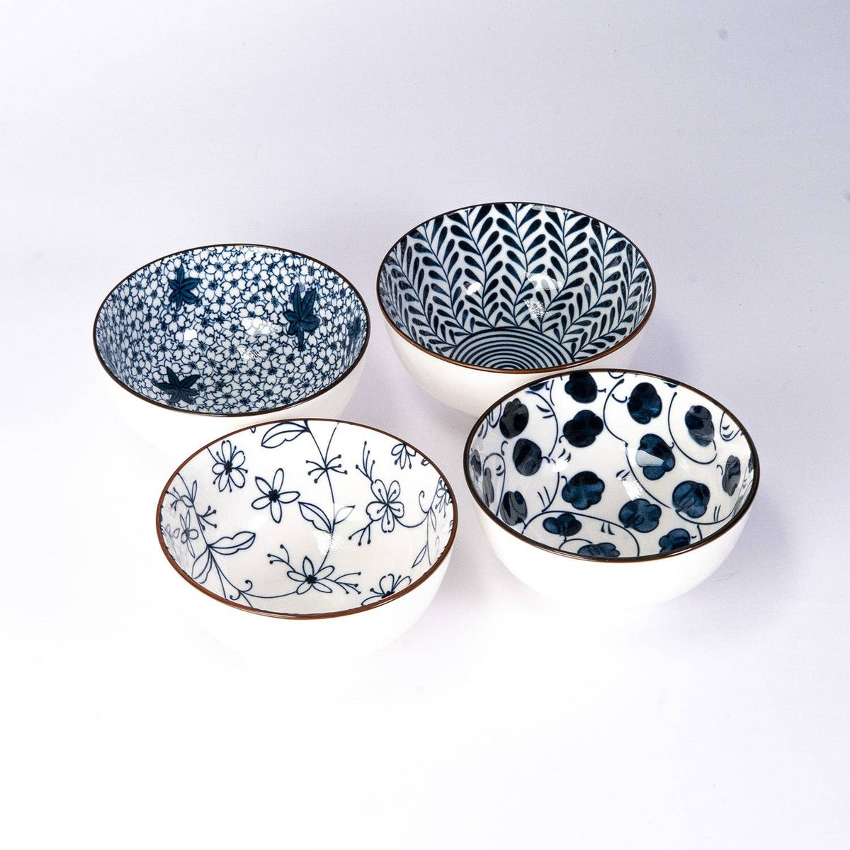 Nippon Blue 4-Piece 10 oz 4.5" Rice Bowl Gift Set