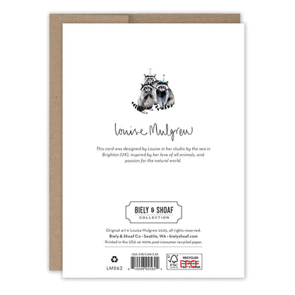 Raccoons Snacks Birthday Card