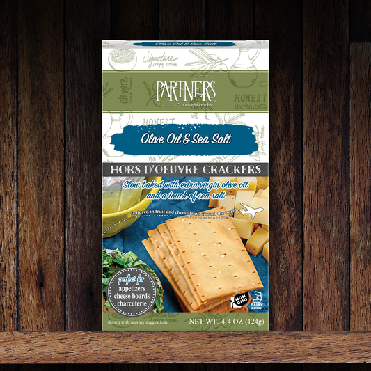 Partners Crackers - Olive Oil & Sea Salt Hors d'Oeuvre Crackers