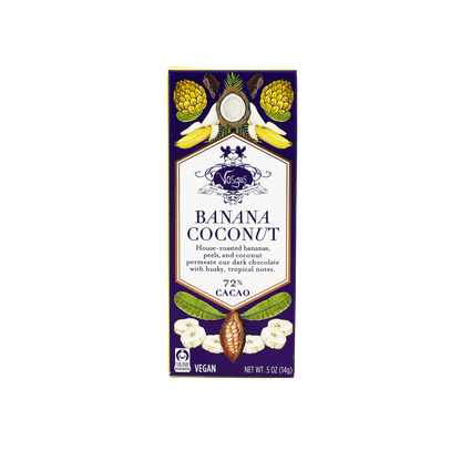Mini Dark Chocolate Bar w/ Banana & Coconut - Gourmet