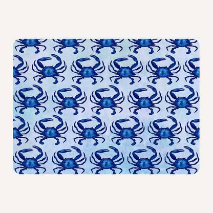 Blue Crab Repeat Glass Cutting Board