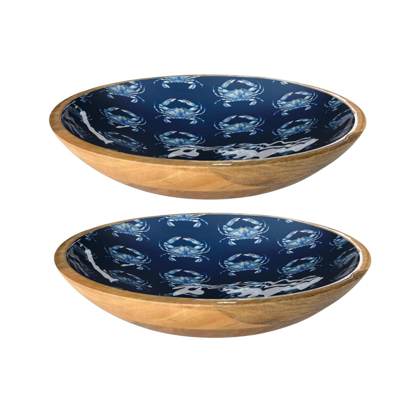 Blue Crab Shallow Bowl 10"