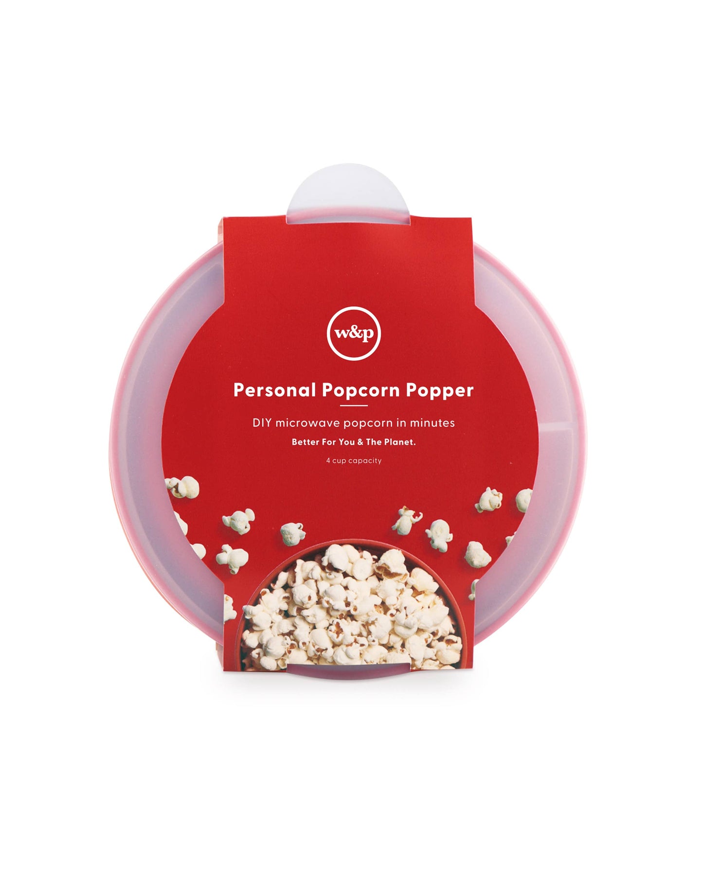 W&P - Personal Size Popcorn Popper - Silicone Reusable Maker: Charcoal