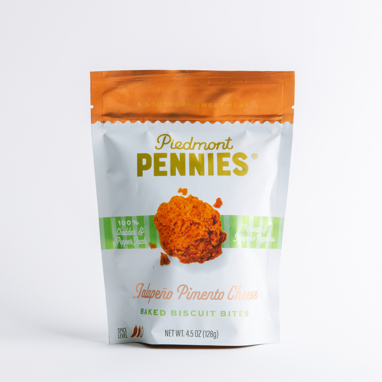 Piedmont Pennies - Medium Pouch, Jalapeño Pimento cheese crackers
