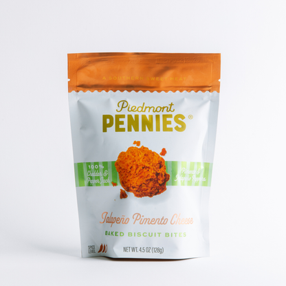 Piedmont Pennies - Medium Pouch, Jalapeño Pimento cheese crackers