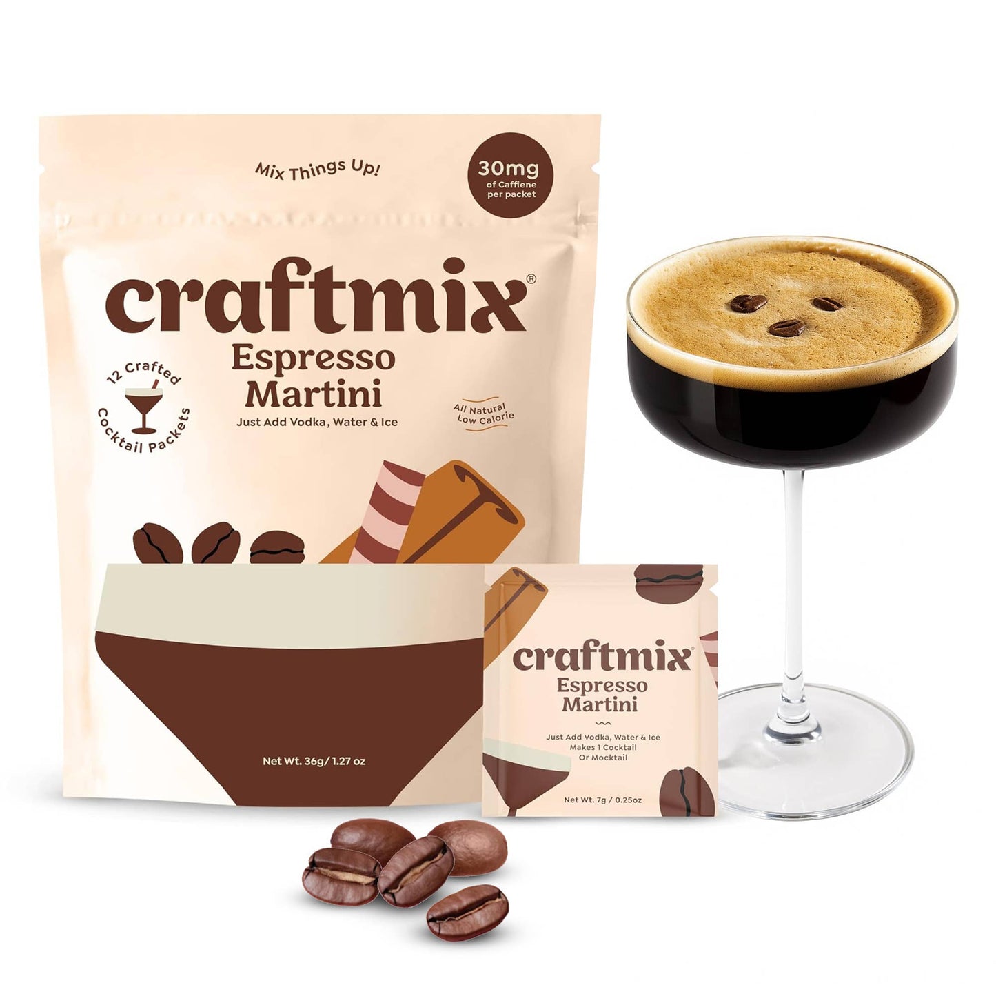 Craftmix | Espresso Martini Cocktail Mixer - 12 Serving Multipack