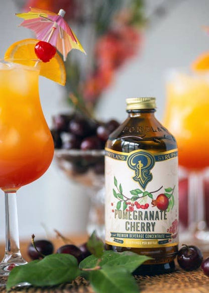 Portland Syrups | Pomegranate Cherry Syrup 12oz - Cocktail/Mocktail Mixer