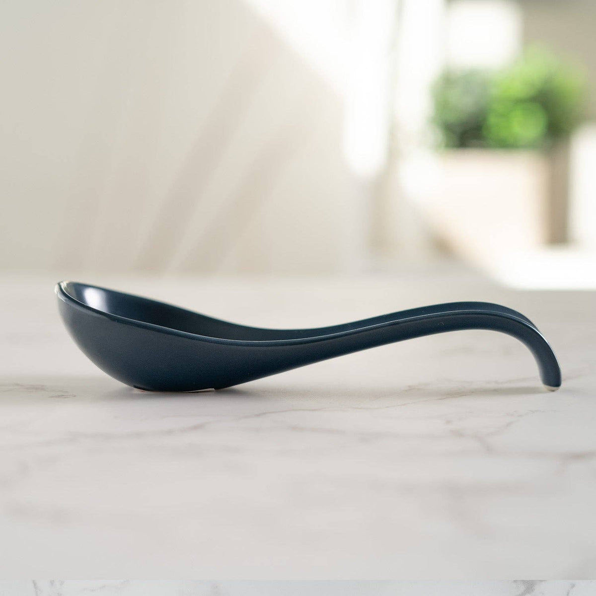 5.9" Porcelain Soup Spoon Navy