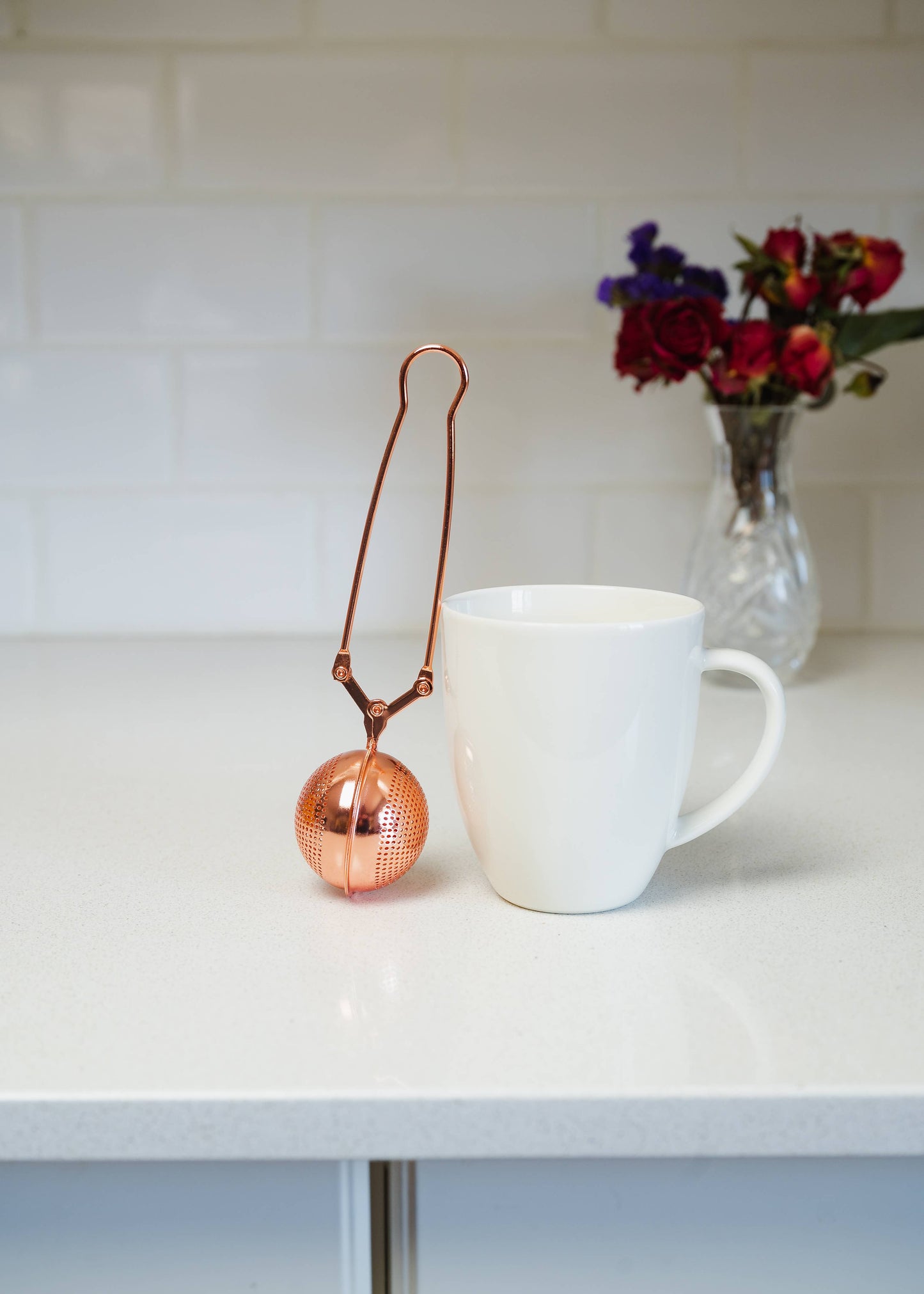 Stainless Steel Tea Strainer | Faire Market Bestseller: Rose Gold
