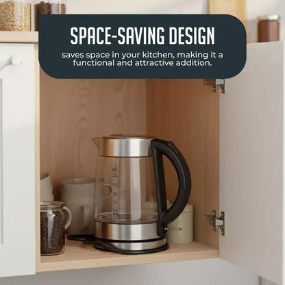 Speed-Boil 1.7L Borosilicate Glass Electric Kettl