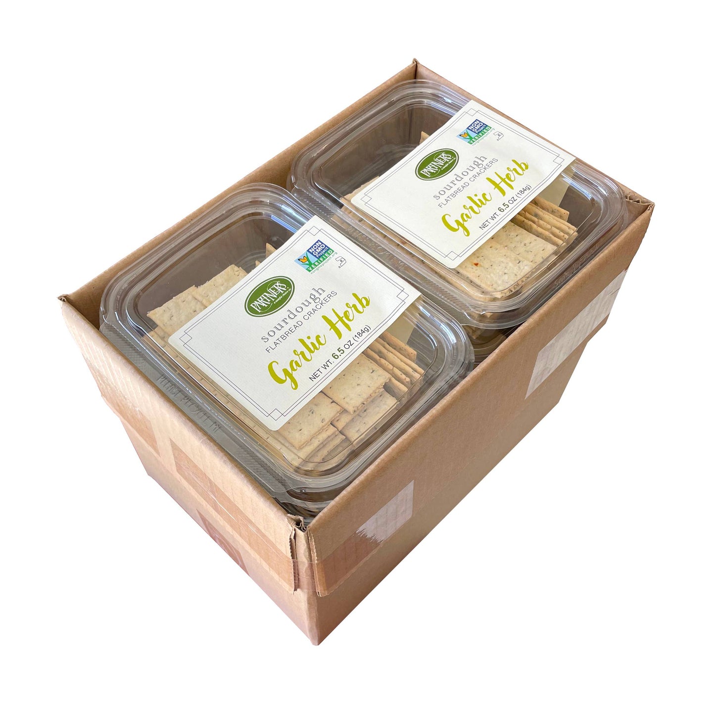 Partners Crackers - Partners Sourdough Garlic Herb Flatbread Crackers