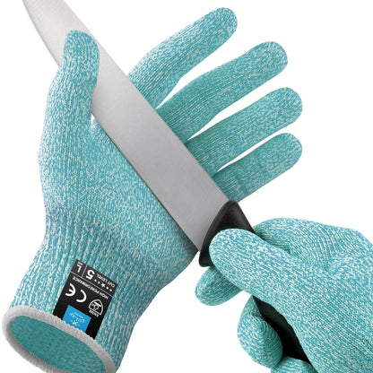 Zulay Kitchen - Cut Resistant Gloves Level 5 Protection - Large: Gray