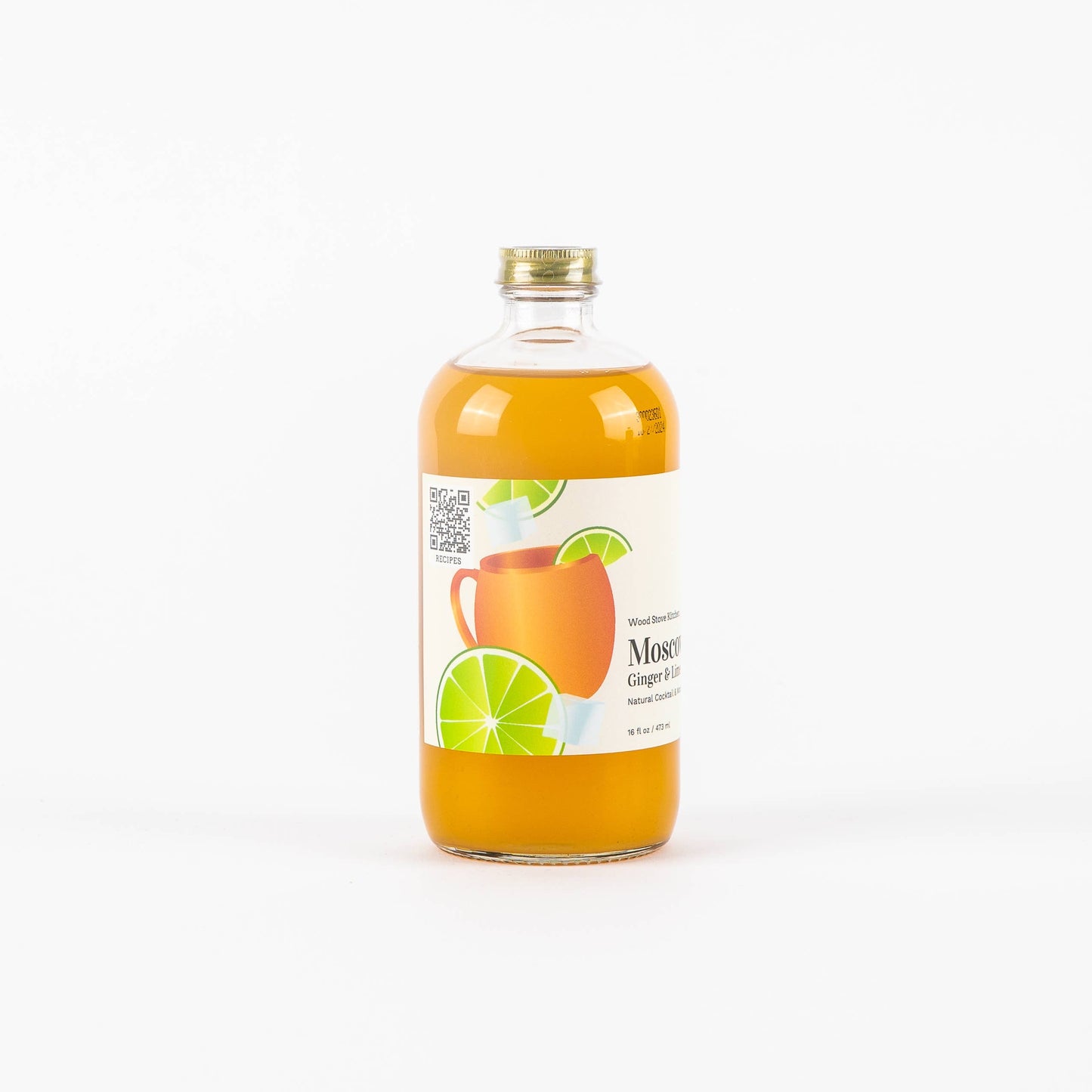 Wood Stove Kitchen - Moscow Mule (Ginger & Lime) Natural Cocktail and Mocktail Mixer, 16 fl oz