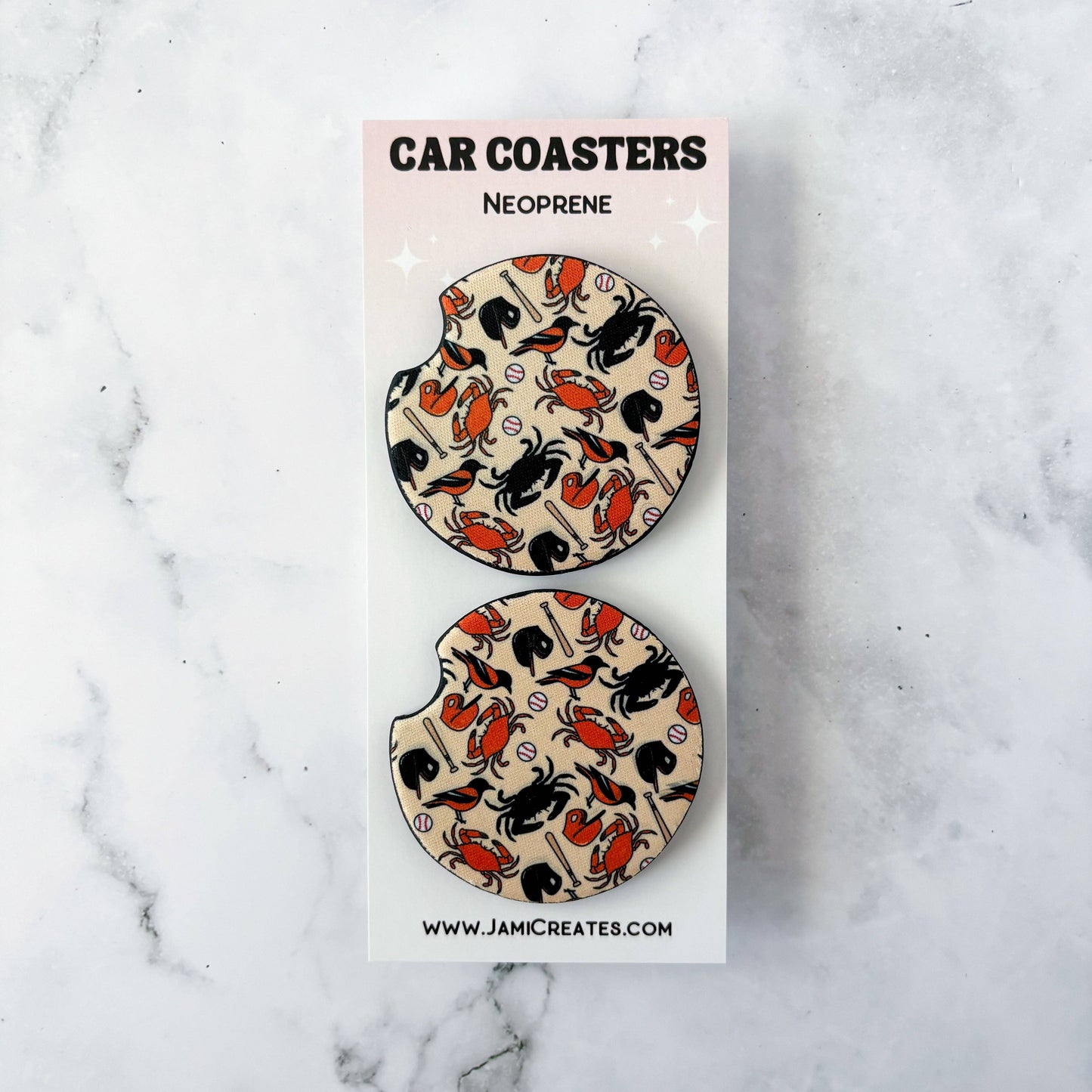 Jami Creates - Baltimore Orioles Baseball Car Coasters