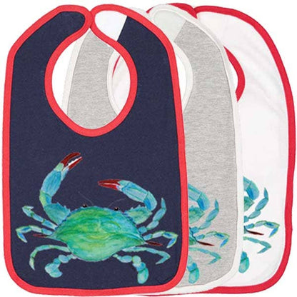Clawdia Crab Toddler Bib- 3 Color Options: White