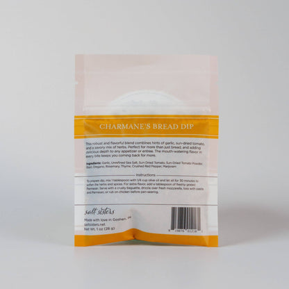 Salt Sisters - Dip Seasoning Mix - Charmane’s Bread Dip - Packaged Weights: 2 oz