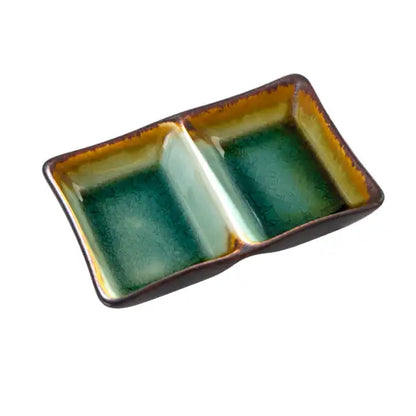 Midori Kanyu 4oz  Divided Rectangle Sauce Dish