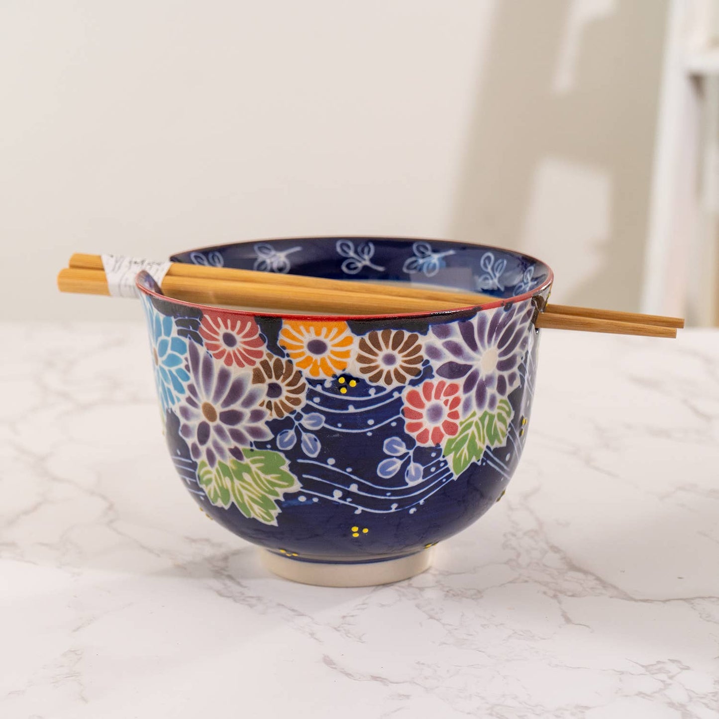 Flora Mix Bowl With Chopsticks Set
