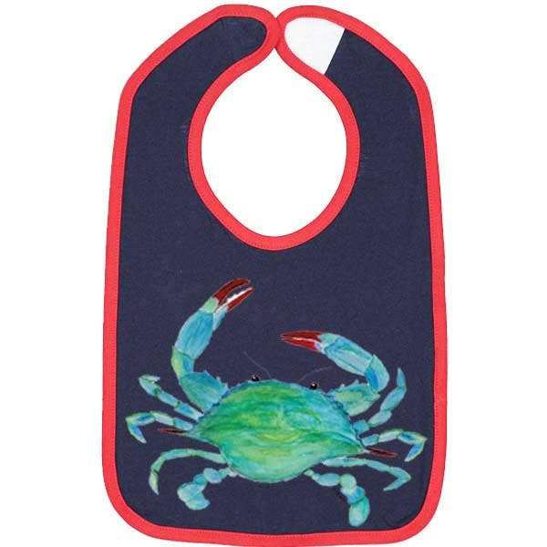 Clawdia Crab Toddler Bib- 3 Color Options: White