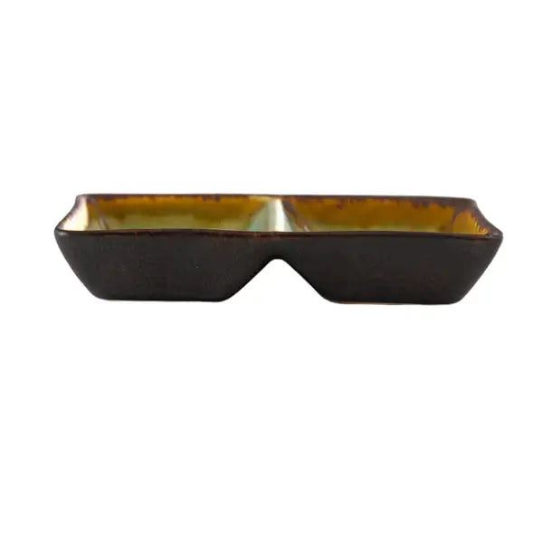 Midori Kanyu 4oz  Divided Rectangle Sauce Dish
