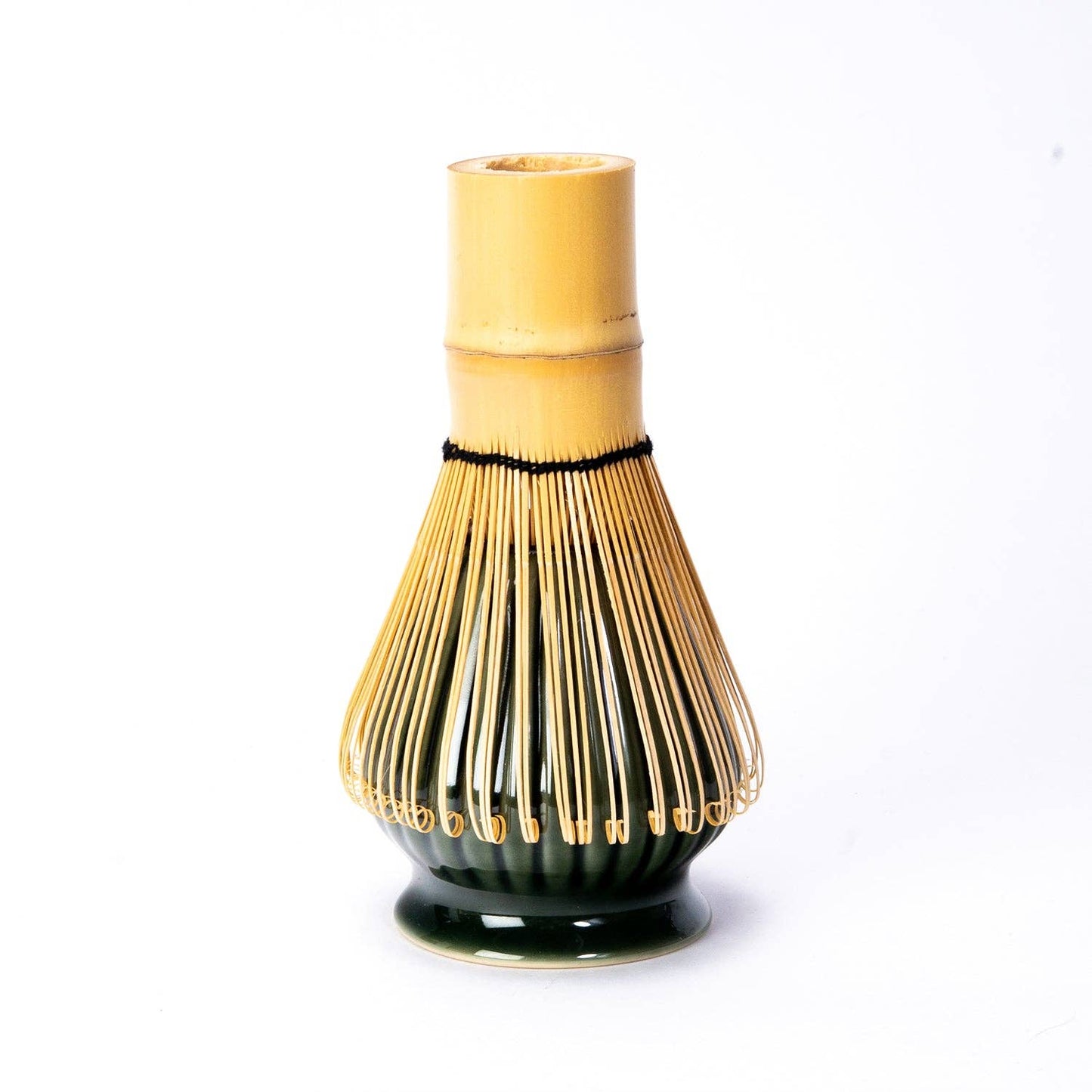 Matcha Whisk Dark Green Porcelain Stand