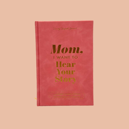 Mom, I Want to Hear Your Story Heirloom Rose Leather Cover Version