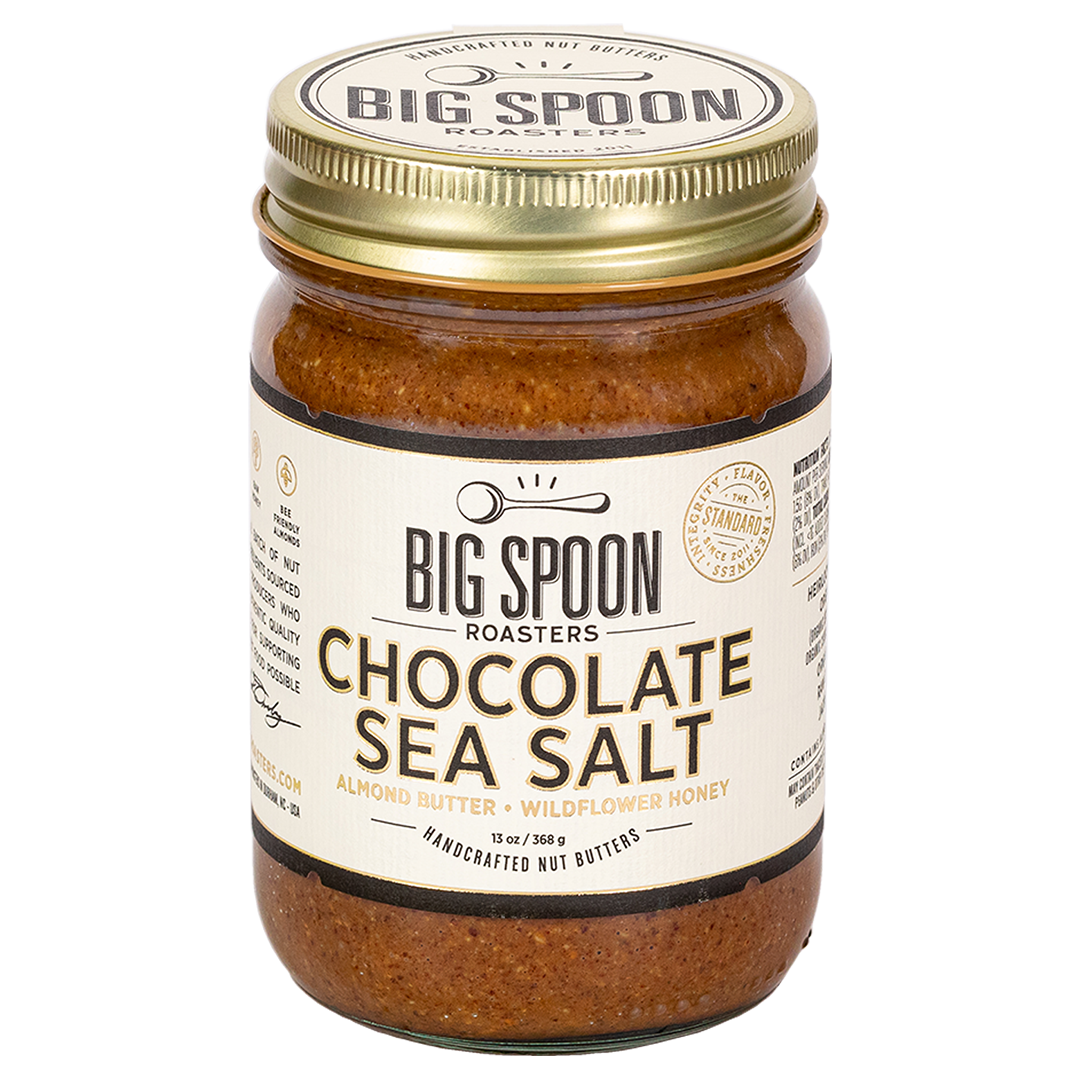Chocolate Sea Salt Almond Butter: 13oz Jar