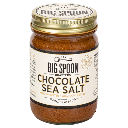 Chocolate Sea Salt Almond Butter: 13oz Jar