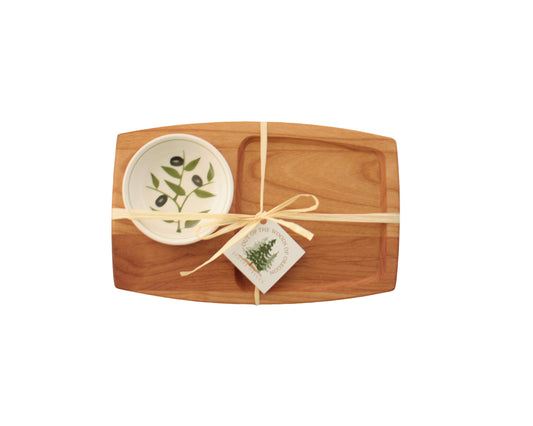 Out of the Woods of Oregon - Appetizer Board with Bowl - Olive Branch