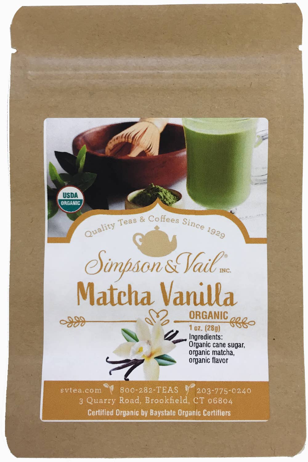Matcha Powdered Green Tea - Vanilla, Organic: 1OZ