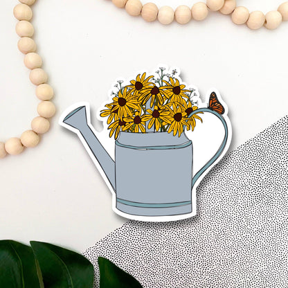 Jami Creates - Black Eyed Susan Watering Can Sticker