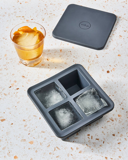 W&P - Extra Large Cocktail Cube Silicone Ice Tray: Charcoal