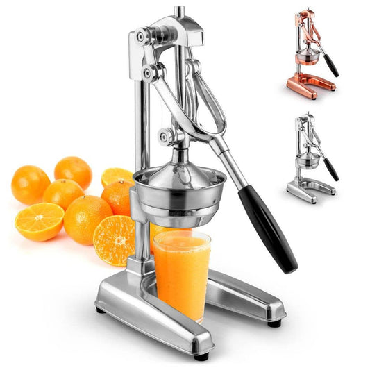 Zulay Kitchen - Professional Manual Citrus Press - Extra Tall Citrus Juicer: Extra Tall Chrome Finish