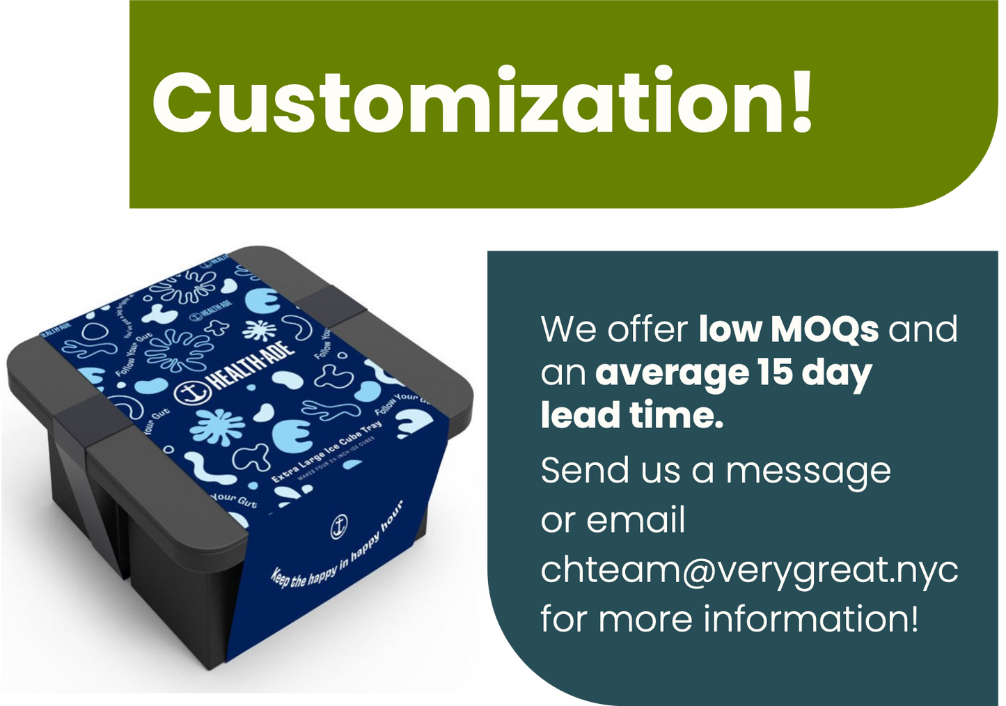 W&P - Extra Large Cocktail Cube Silicone Ice Tray: Charcoal