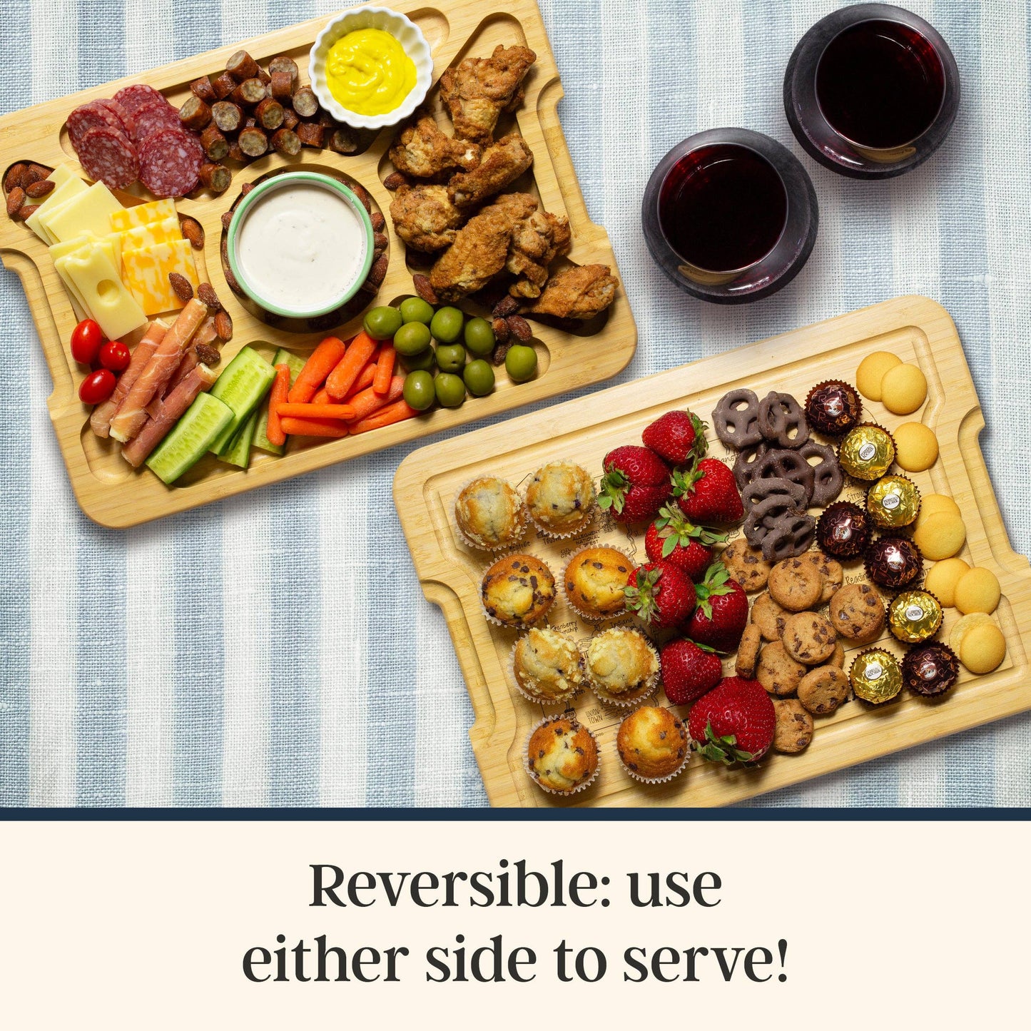 Flip, Serve & Store™ State Charcuterie Board with Lid: Maryland