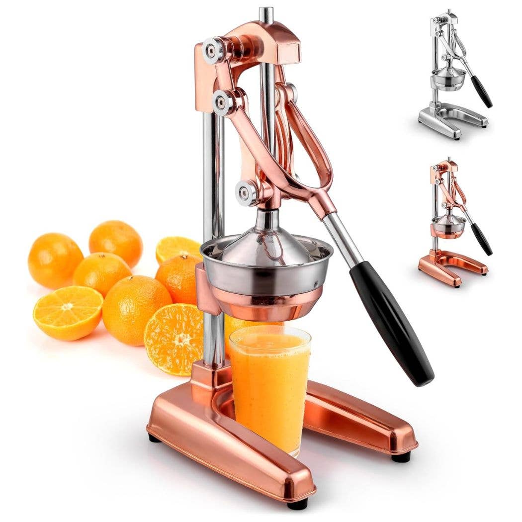 Zulay Kitchen - Professional Manual Citrus Press - Extra Tall Citrus Juicer: Extra Tall Chrome Finish