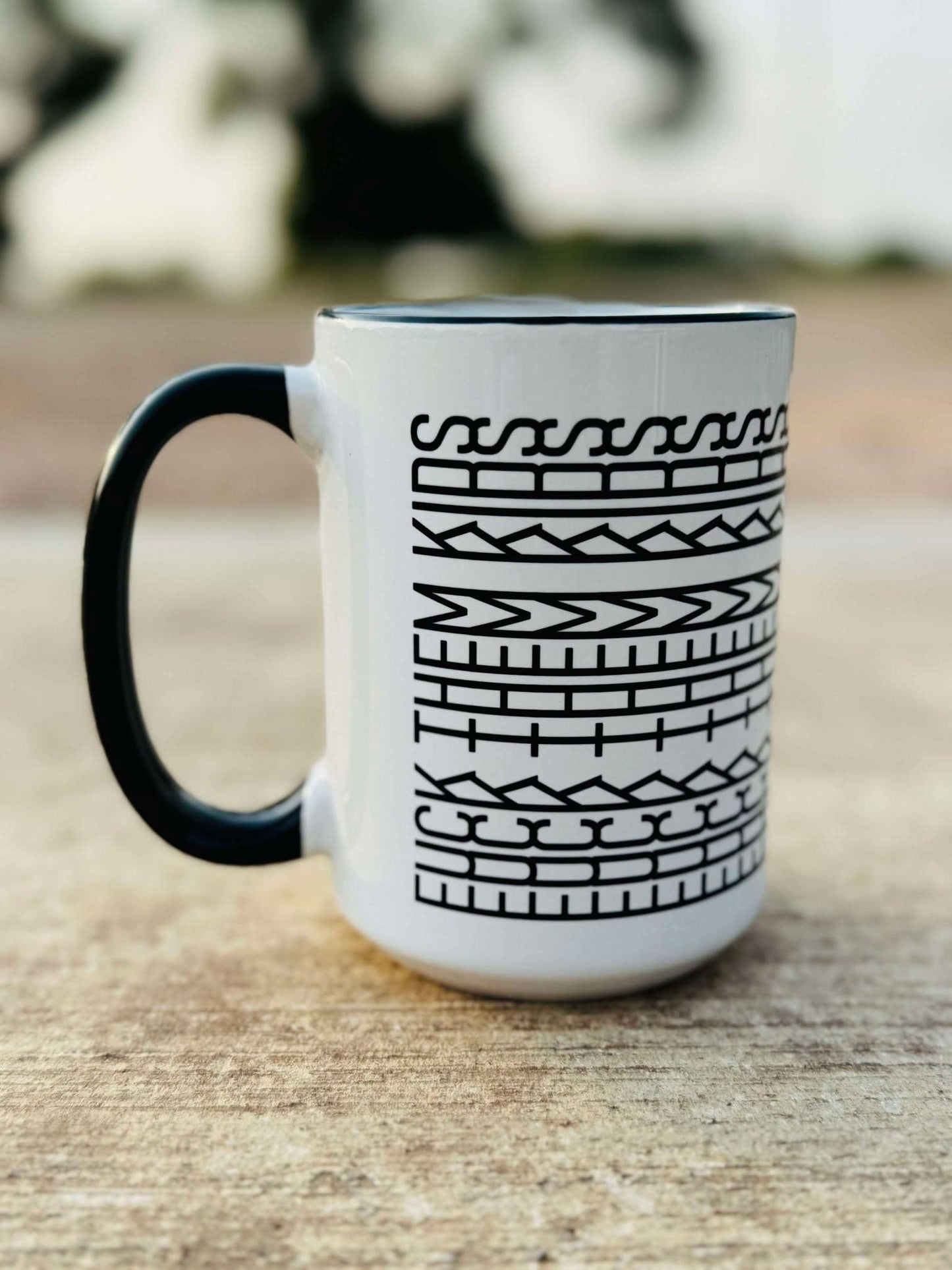 Mugsby - Fuck This Shit Mug, Tire Track Mug, Hidden Message Mug: Fuck This Shit / 15oz