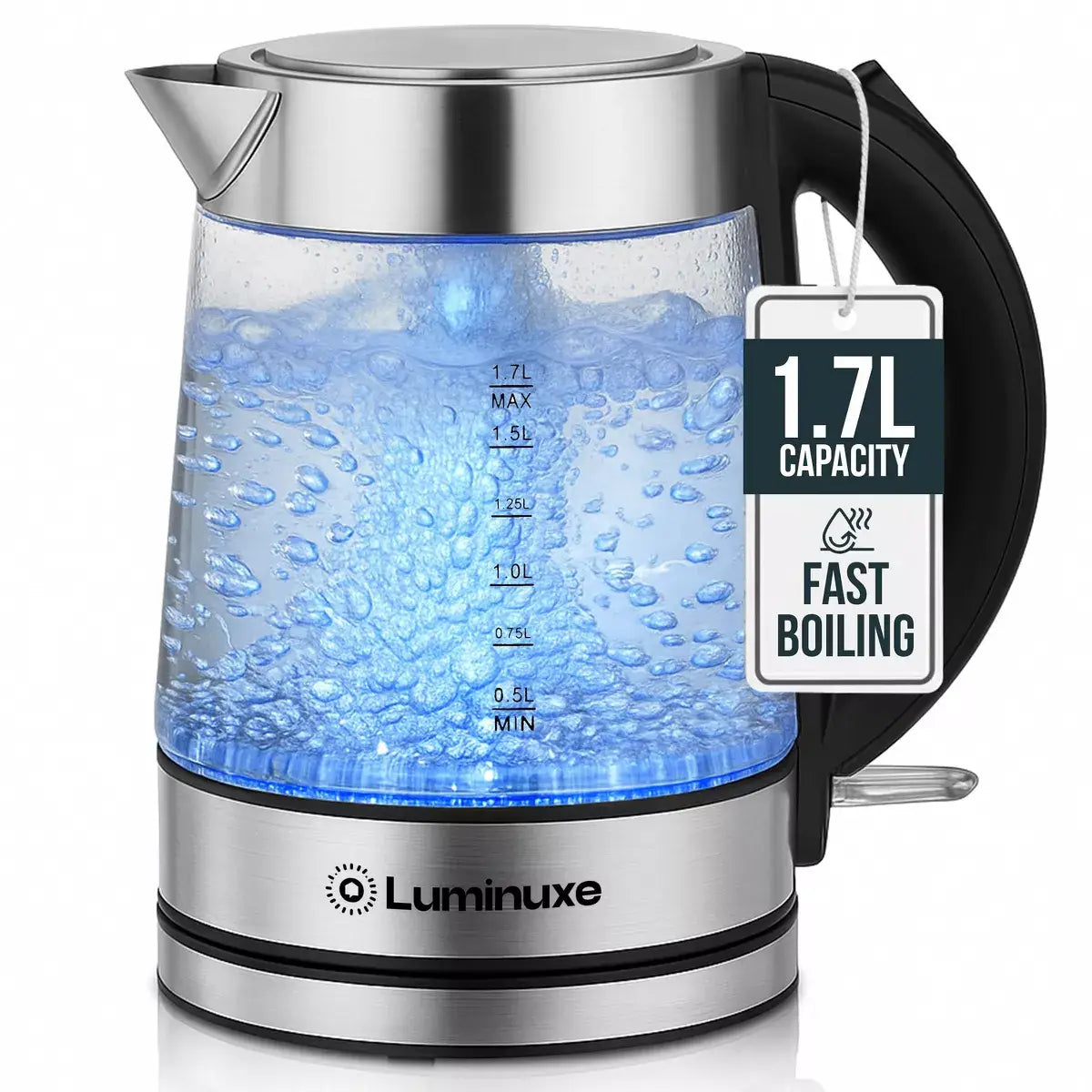 Speed-Boil 1.7L Borosilicate Glass Electric Kettl
