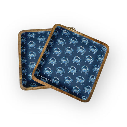 Blue Crab Square Trays 10"