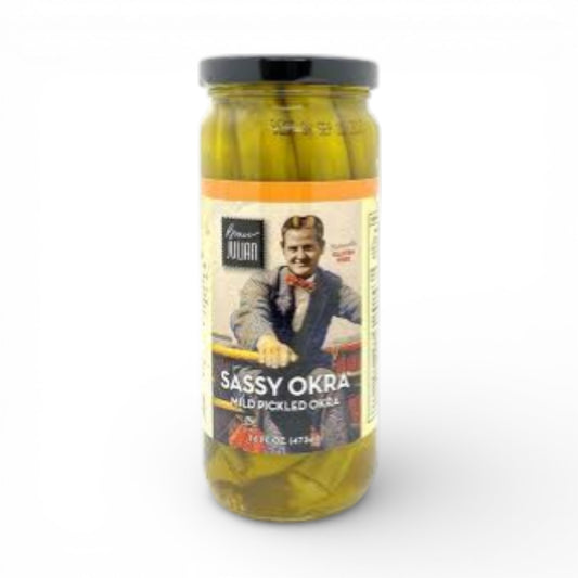 Sassy Pickled Okra – Bruce Julian Heritage Foods – 16 oz Jar