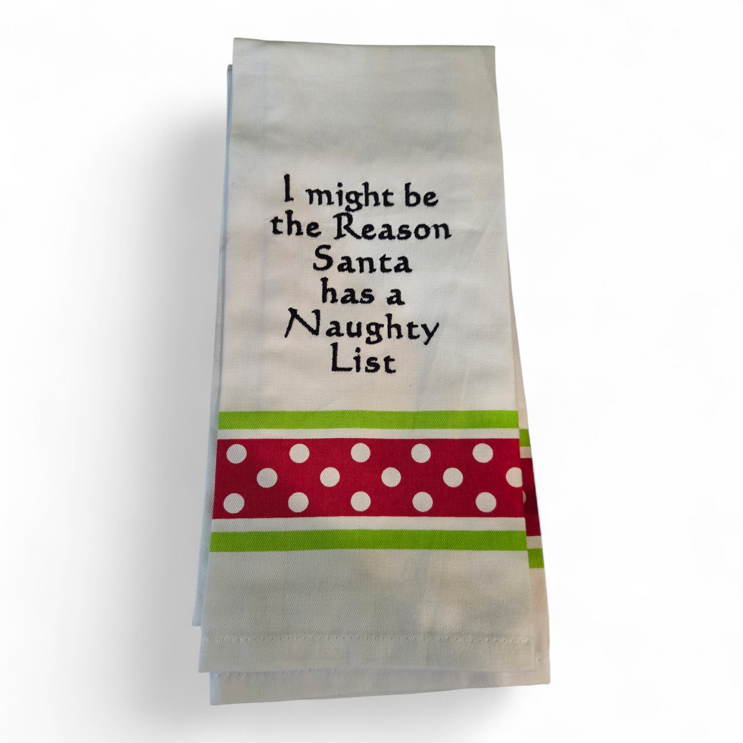 I Might be the Reason Christmas Dish Towel