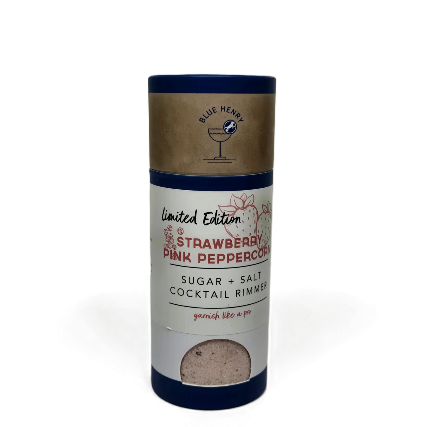 BlueHenry Strawberry Pink Peppercorn Sugar + Salt Cocktail Rimmer