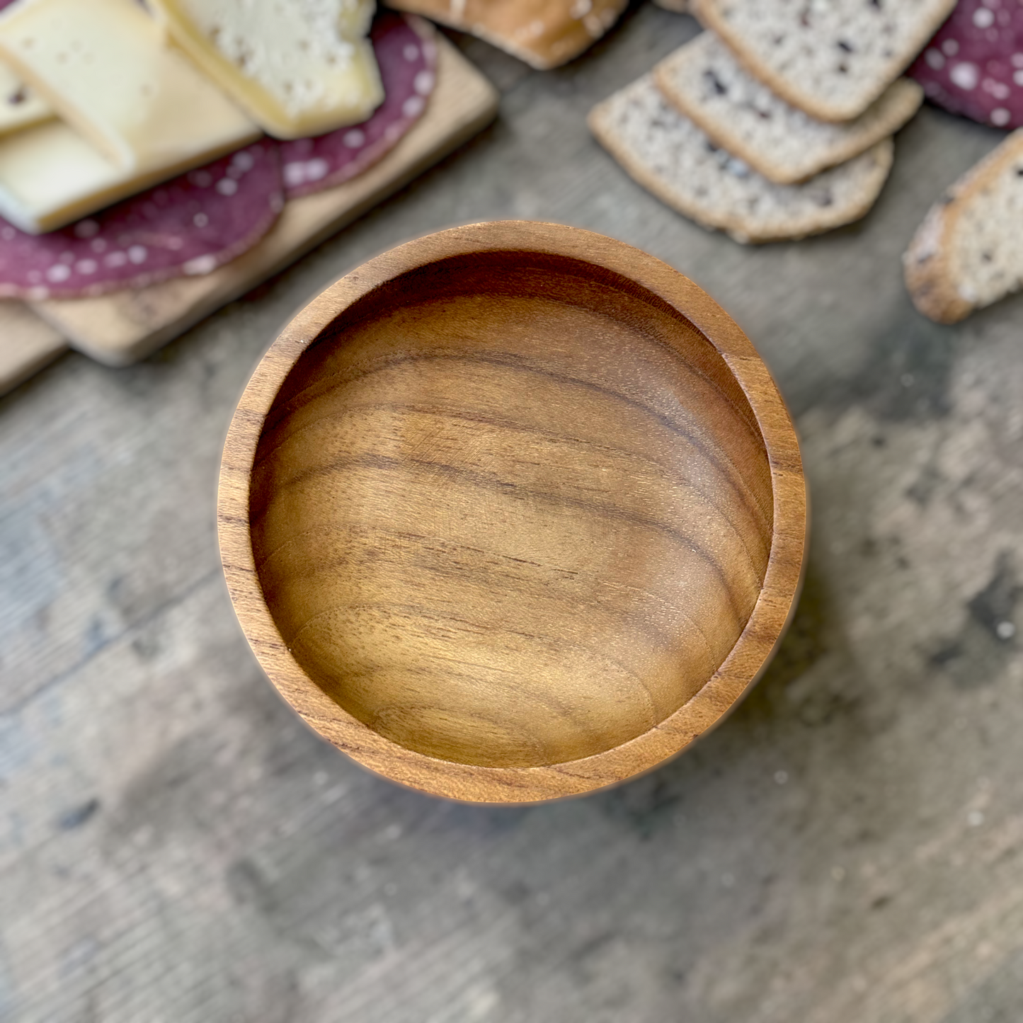 4" Teak Dipping Bowl -  Handcrafted in Bali