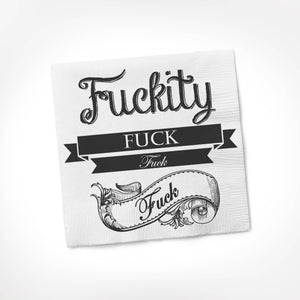 Twisted Wares - Fuckity Fuck Fuck COCKTAIL NAPKIN