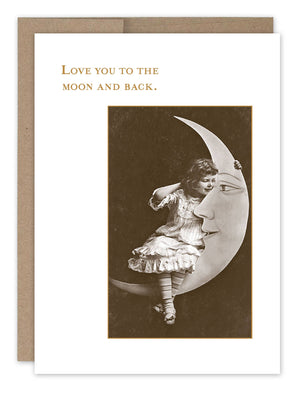 Shannon Martin Design - Little Girl On Moon Card