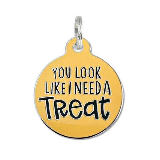 Bad Tags - You Look Like I Need a Treat - Dog ID Tag or Collar Charm