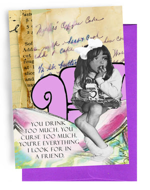Erin Smith Art - 361 Drink Too Much Greeting Card